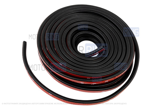 Универсальный 5-камерный уплотнитель дверей, капота, багажника Деталиус длиной 11 метров для Лада и иномарок