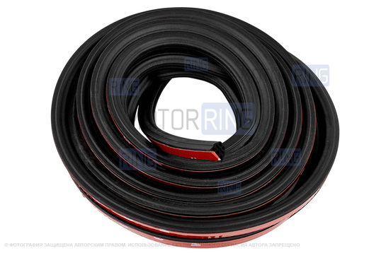 Универсальный 6-камерный уплотнитель дверей, капота, багажника Деталиус длиной 6 метров для Лада и иномарок