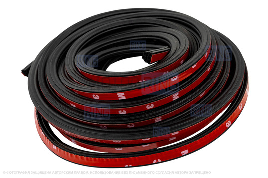 Универсальный 6-камерный уплотнитель дверей, капота, багажника Деталиус длиной 11 метров для Лада и иномарок_1