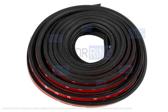 Универсальный 6-камерный уплотнитель дверей, капота, багажника Деталиус длиной 11 метров для Лада и иномарок