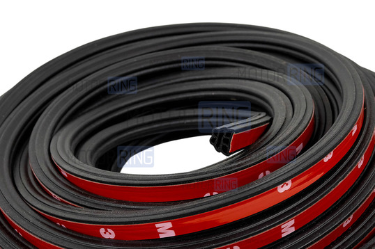 Универсальный 6-камерный уплотнитель дверей, капота, багажника Деталиус длиной 11 метров для Лада и иномарок