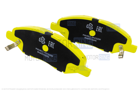 Керамические передние тормозные колодки МАВИКО Pro под китайские суппорта для Лада Веста NG, Ларгус FL с 2023 г.в., Искра, Нива Тревел с 2026 г.в.