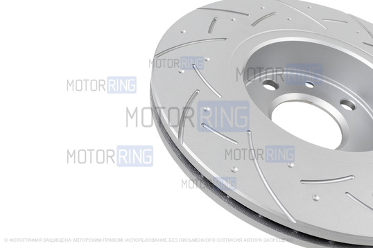 Вентилируемые передние тормозные диски МАВИКО Premium с насечками и перфорацией для Лада Веста, Веста NG, Икс Рей, Искра, Ларгус, Ларгус FL, Нива Тревел с 2026 г.в., Renault Logan, Sandero, Megane, Clio, Nissan Micra, Note, Tiida