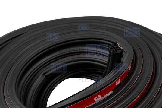 Универсальный 6-камерный уплотнитель дверей, капота, багажника Деталиус длиной 21 метр для Лада и иномарок