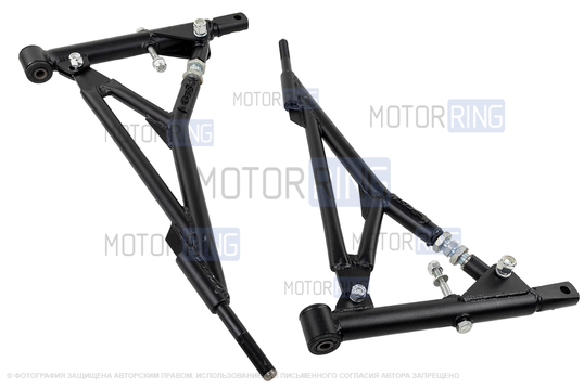 Рычаги регулируемые передние GTS с резиновыми сайлентблоками для ВАЗ 2108-21099, 2110-2112, 2113-2115, Лада Гранта, Гранта FL, Калина, Калина 2, Приора, Датсун_1