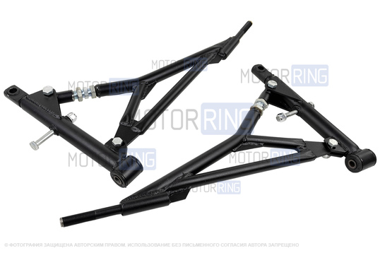 Рычаги регулируемые передние GTS с резиновыми сайлентблоками для ВАЗ 2108-21099, 2110-2112, 2113-2115, Лада Гранта, Гранта FL, Калина, Калина 2, Приора, Датсун