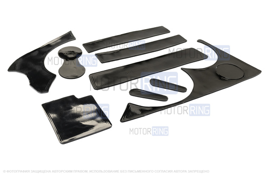 Комплект противоскользящих ковриков MR Off-Road с черной окантовкой для Шевроле Нива, Лада Нива Тревел