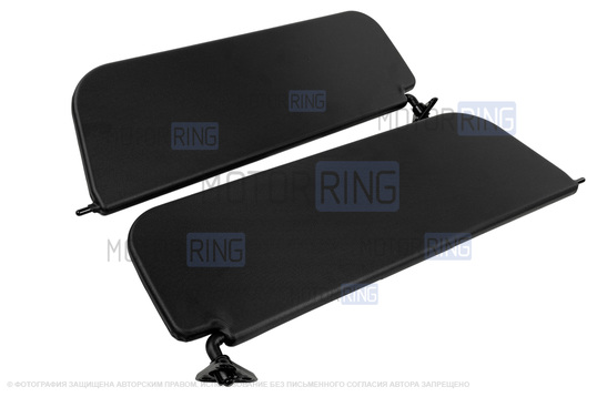 Черные солнцезащитные козырьки с закрывающимся зеркалом для ВАЗ 2101-2107