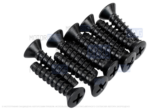 Черные солнцезащитные козырьки с закрывающимся зеркалом и комплектом саморезов для ВАЗ 2101-2107