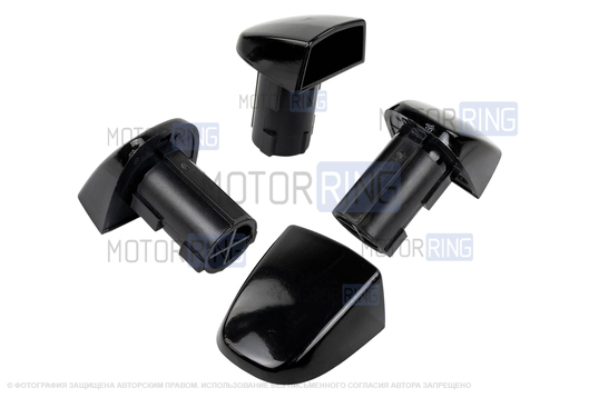 Наружные черные лаковые ручки дверей для Лада Веста, Веста NG