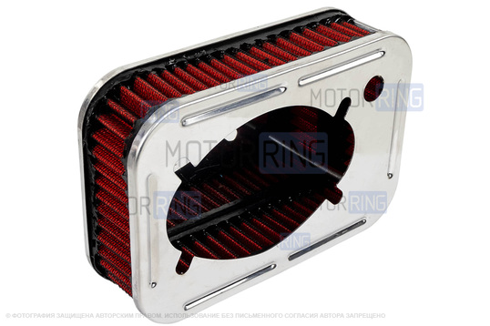 Ремкомплект воздушного фильтра с красным фильтром нулевого сопротивления для карбюраторных ВАЗ 2101-2107, 2108-21099, 2110-2112, 2113-2115, Лада 4х4 (Нива), Ока