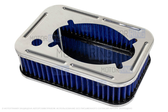 Ремкомплект воздушного фильтра с синим фильтром нулевого сопротивления для карбюраторных ВАЗ 2101-2107, 2108-21099, 2110-2112, 2113-2115, Лада 4х4 (Нива), Ока