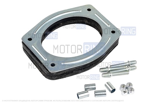 Ремкомплект воздушного фильтра с красным круглым фильтром нулевого сопротивления для карбюраторных ВАЗ 2101-2107, 2108-21099, 2110-2112, 2113-2115, Лада 4х4 (Нива), Ока
