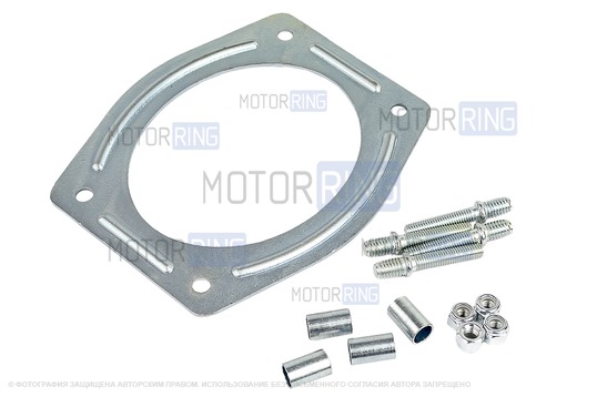Ремкомплект воздушного фильтра с красным круглым фильтром нулевого сопротивления для карбюраторных ВАЗ 2101-2107, 2108-21099, 2110-2112, 2113-2115, Лада 4х4 (Нива), Ока