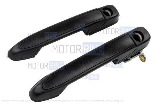 Наружные ручки передних дверей с личинками замка для Лада Калина, Калина 2, Гранта, Гранта FL, Нива Тревел, Шевроле Нива