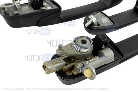 Наружные ручки передних дверей с личинками замка для Лада Калина, Калина 2, Гранта, Гранта FL, Нива Тревел, Шевроле Нива