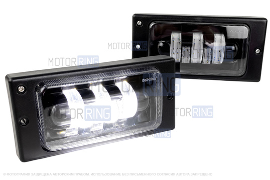 Диодные ПТФ Sal-Man 60W 5800lux 5 полос для ВАЗ 2110-2112, 2113-2115, Шевроле Нива до рестайлинга 2009 года