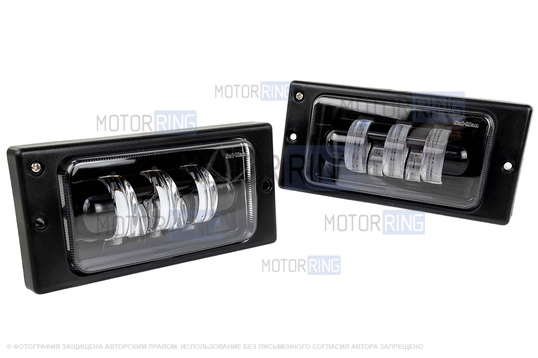 Диодные ПТФ Sal-Man 46W 5800lux 5 полос для ВАЗ 2110-2112, 2113-2115, Шевроле Нива до рестайлинга 2009 года