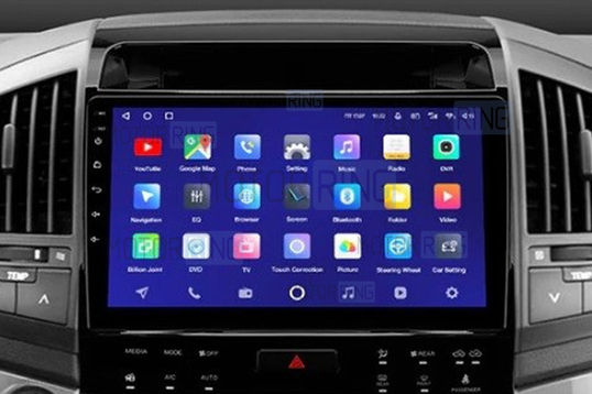Рамка под установку 10-ти дюймовой мультимедиа для Toyota Land Cruiser 200 2007-2015 г.в. с кнопками климата