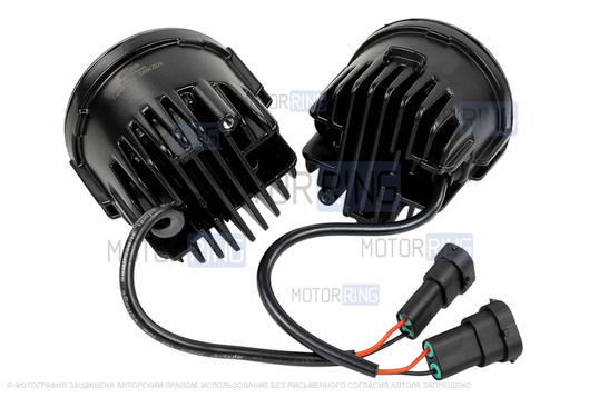Двухцветные диодные ПТФ Sal-Man 29W 4600lux (бело-синий 6000К и желтый 3000К) для Ниссан, Инфинити
