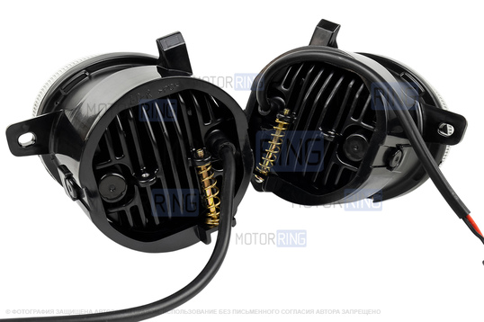 Двухцветные диодные ПТФ Sal-Man 29W 4600lux (бело-синий 6000К и желтый 3000К) для Ауди А4, А5, А6, Q5