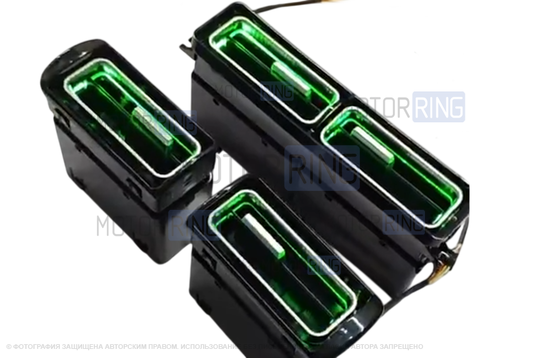 Сопла (дефлекторы) панели приборов с RGB подсветкой для ВАЗ 2108-21099, 2113-2115