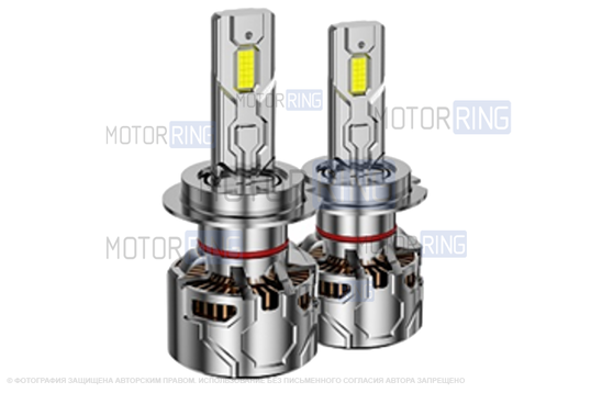 Светодиодные лампы S2 Sal-Man 120W 6000K 30000lux с цоколем HB4 (9006) и защитой от перегрева