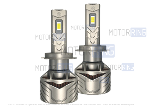 Светодиодные лампы S2 Sal-Man 200W 6000K 43000lux с цоколем H7, H18 и защитой от перегрева
