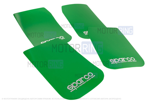 Универсальные большие брызговики SPARCO зеленые