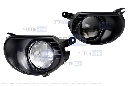 Диодные ПТФ Sal-Man 120W 32000lux с защитой от перегрева и запотевания для Audi Q7 2005-2015 г.в., A8 2003-2010 г.в., A6 2003-2008 г.в.