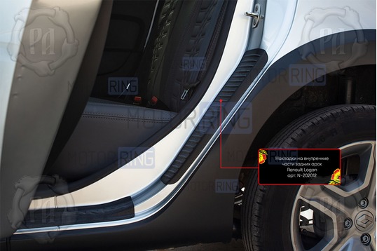 Накладки на внутренние части задних арок Русская Артель со скотчем для Renault Logan 2 2014-2022 г.в., Logan 2 Stepway 2018-2022 г.в._1