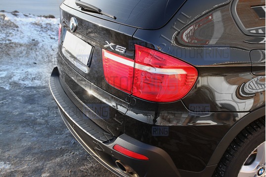 Накладка заднего бампера Русская Артель со скотчем для BMW X5 (E70) 2010-2013 г.в.