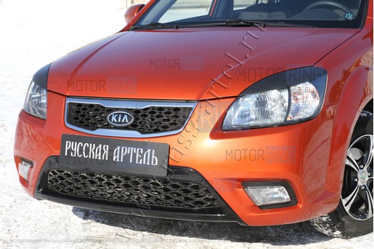 Реснички-накладки на передние фары Русская Артель под покраску для KIA Rio 2 2005-2011 г.в._1