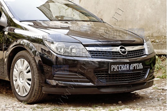Реснички-накладки на передние фары Русская Артель под покраску для Opel Astra H 2007-2012 г.в.