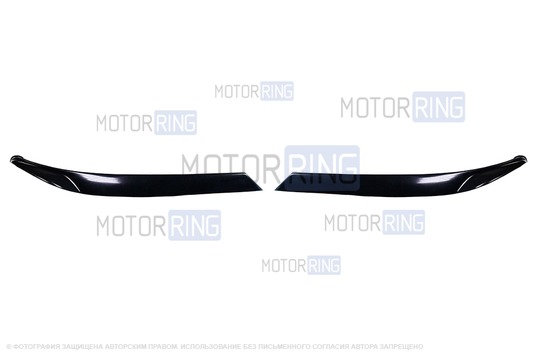 Реснички-накладки на передние фары под покраску для Subaru Forester 2007-2011 г.в.