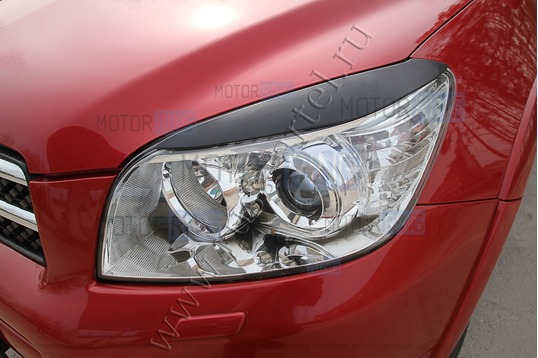 Реснички-накладки на передние фары Русская Артель под покраску для Toyota Rav4 2006-2010 г.в.