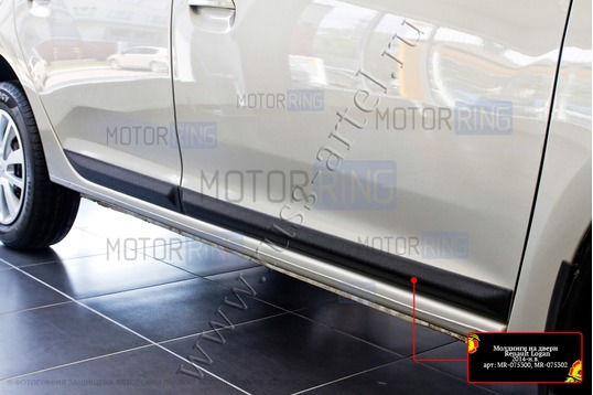 Молдинги на двери Русская Артель для Renault Logan 2 2014-2022 г.в., Logan 2 Stepway 2018-2022 г.в.