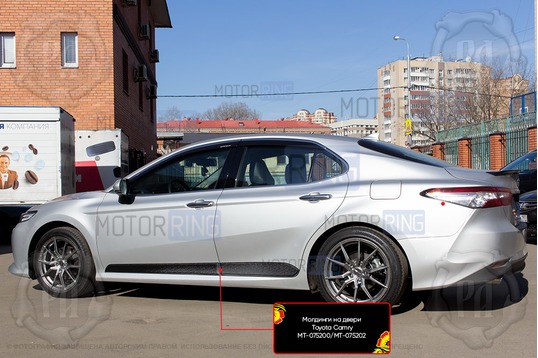 Молдинги на двери Русская Артель для Toyota Camry XV70 2017-2021 г.в._1