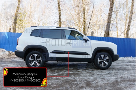 Молдинги на двери Русская Артель для Haval Dargo с 2022 г.в., Dargo X с 2022 г.в.