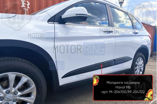 Молдинги на двери Русская Артель для Haval M6 с 2021 г.в.