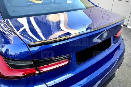 Черный лаковый спойлер INMAX в стиле М-Performance для BMW 3 (G20)_1