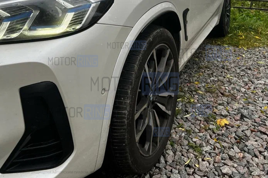 Черные матовые расширители передних арок INMAX для BMW 3 (G20, G21)