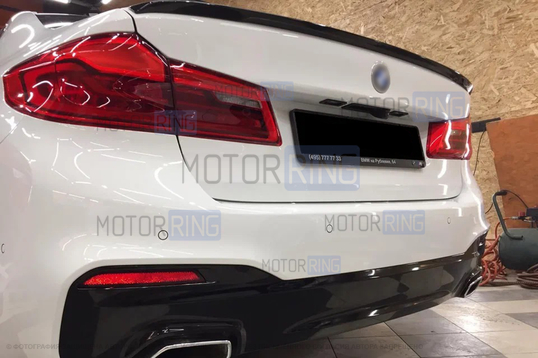 Черный лаковый спойлер INMAX  в стиле M-Performance для BMW 5 (G30)_1