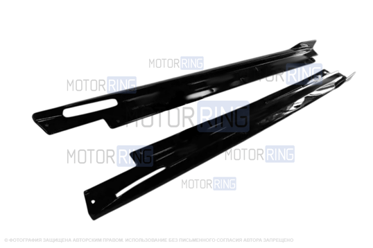 Черные лаковые накладки под пороги (Лезвия) INMAX для BMW X3 (G01), BMW X4 (G02)