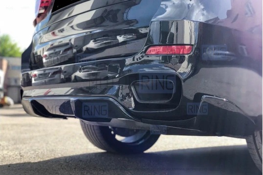 Черные лаковые элероны и диффузор заднего бампера INMAX для BMW X5 (F15)