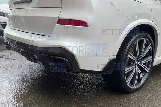 Черные лаковые элероны и диффузор заднего бампера INMAX для BMW X5 (G05)