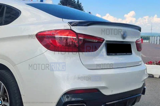 Черный лаковый спойлер INMAX в стиле Performance для BMW Х6 (F16)