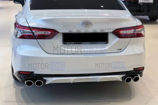 Неокрашенная накладка на задний бампер HEMMES для Toyota Camry XV70