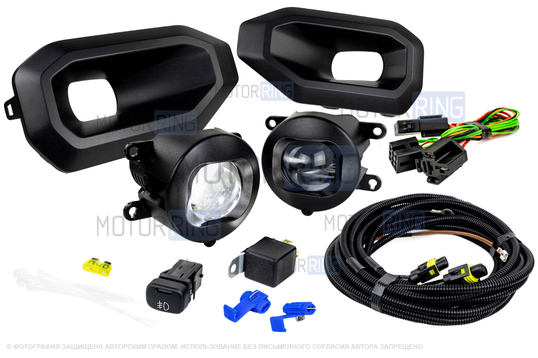Комплект подключения ПТФ Sal-Man 120W 32000lux с рамками (кронштейнами) для Лада Нива Тревел RS(26)