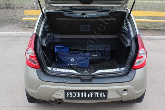 Накладка заднего бампера Русская Артель со скотчем для Renault Sandero 2009-2013 г.в. Sandero Stepway 2009-2013 г.в.